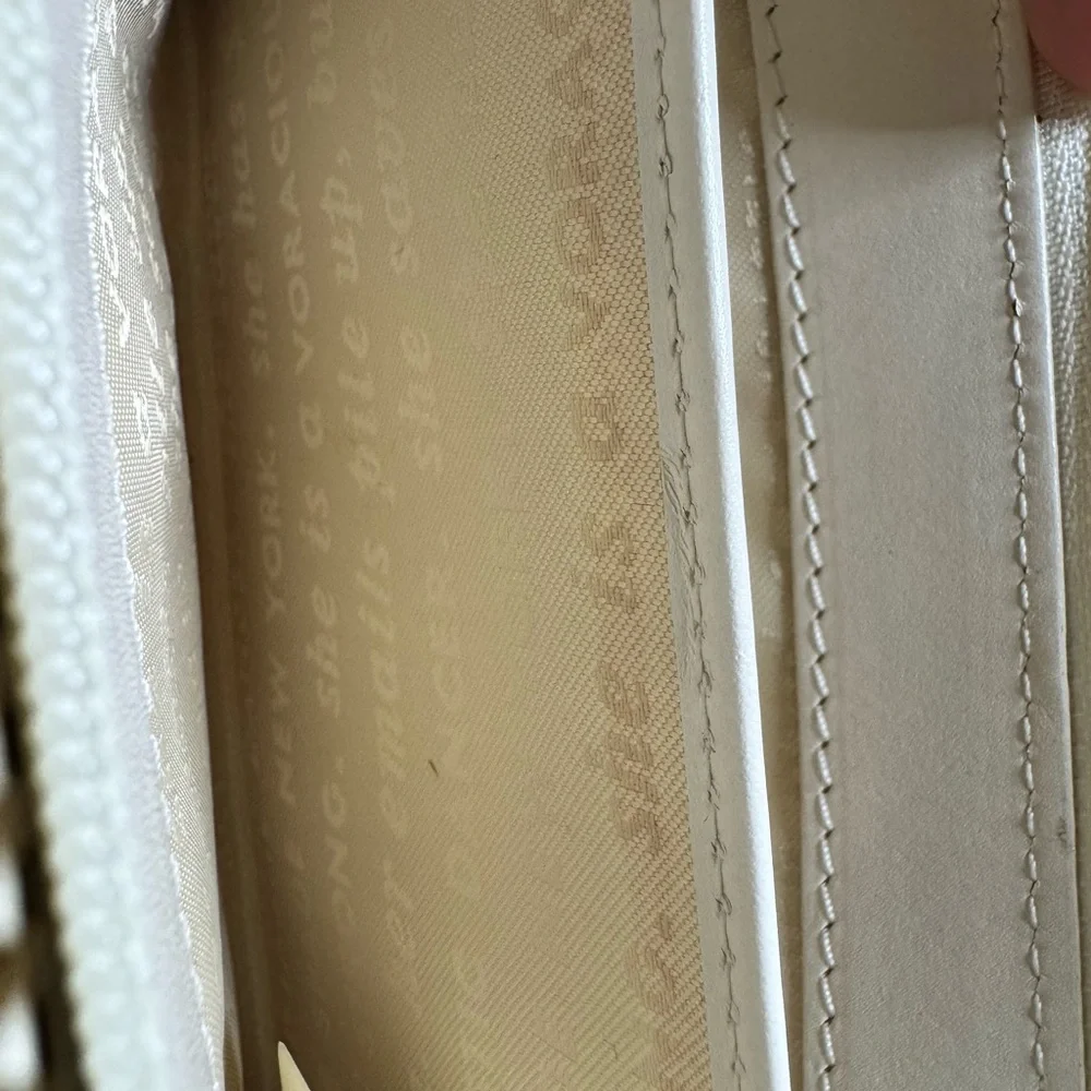 kate spade Black Patent Leather Bow Zip Wallet with Gold Accent